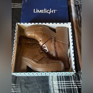 Limelight Jazzie Women's Brown Lace Up Platform Boots Rack Room Shoes